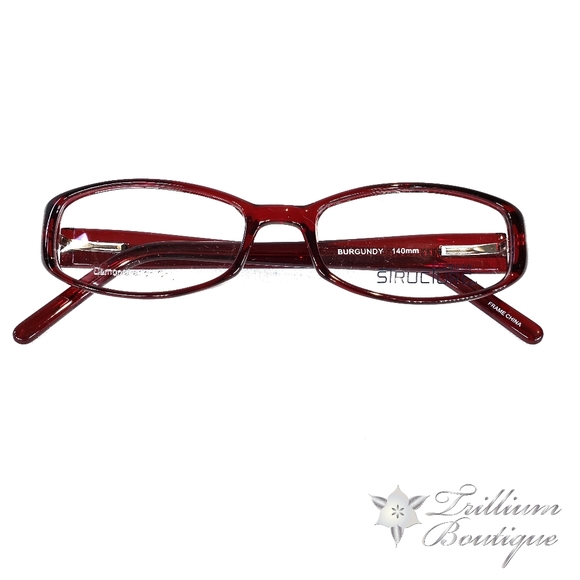 Structure 93 Women's Burgundy Glasses Frames - Picture 4 of 7